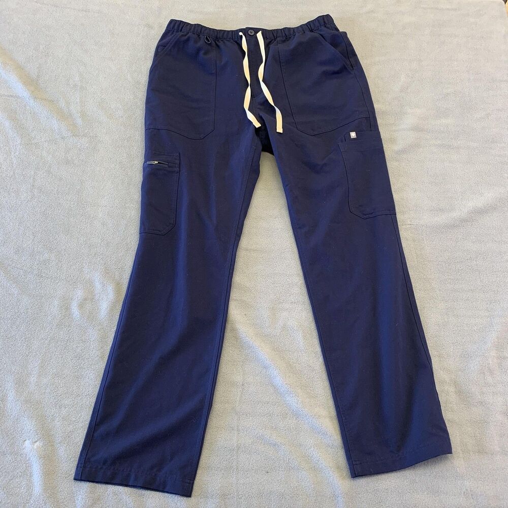 FIGS Scrub Cargo Pants Mens LT Technical Collection Cairo Drawstring Stretch